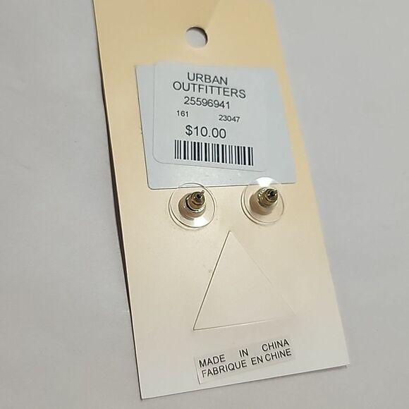 Urban Outfitters Love Stud Earrings Gold Tone - Picture 3 of 3